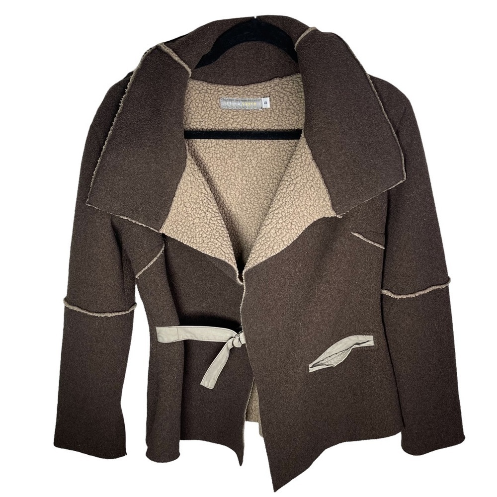 Stina Sayre Women’s Brown Sherpa Jacket Small
